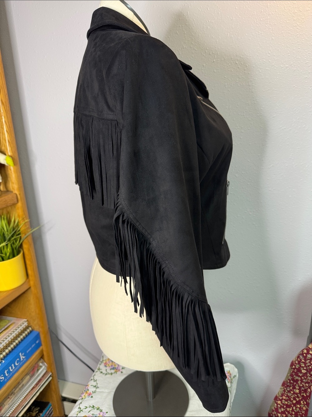 Torrid Faux Suede Fringe Moto Jacket - Women - Picture 10 of 15